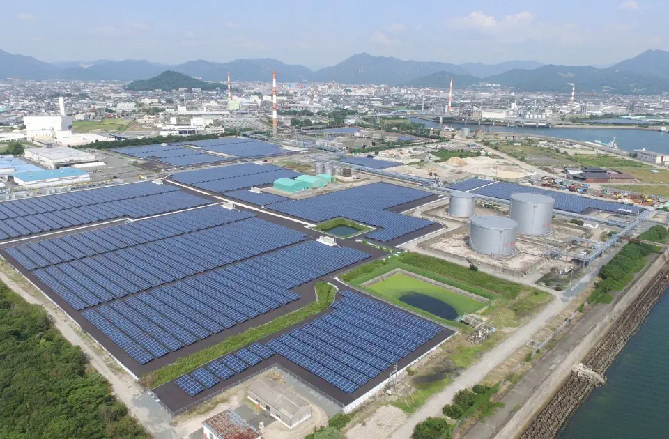 ソーラーファーム防府設置工事の完成写真